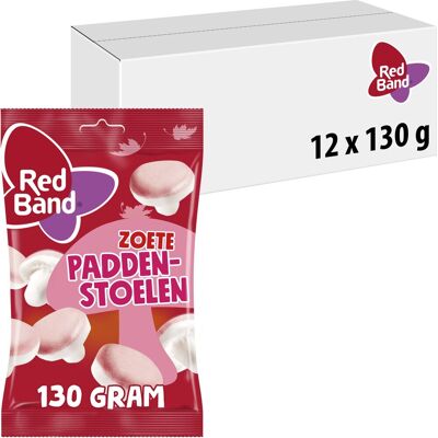 Red Band zoete paddenstoelen snoep - zachte bite - 12x130g Red Band zoete paddenstoelen snoep - zachte bite - 12x130g