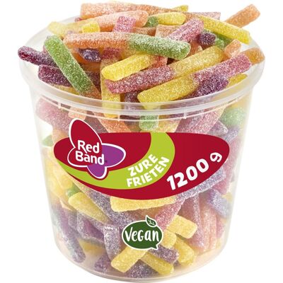 Red Band zure frieten snoep - zure mix - silo 100 st Red Band zure frieten snoep - zure mix - silo 100 st