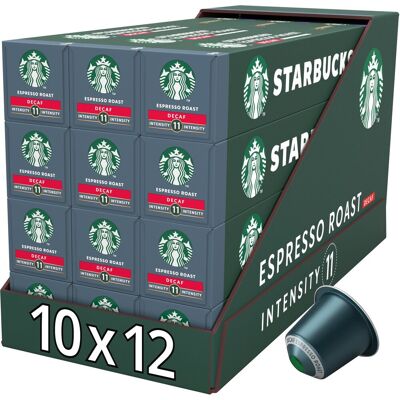 Starbucks by nespresso capsules espresso roast decaf - 10 koffiecups x 12 doosjes Starbucks by nespresso capsules espresso roast decaf - 10 koffiecups x 12 doosjes