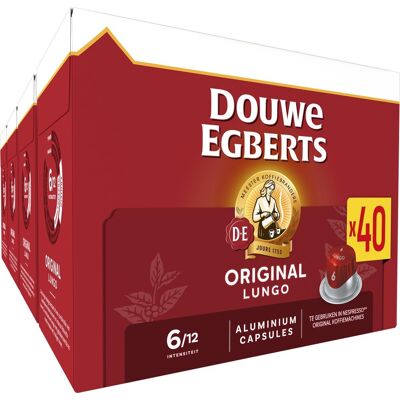 Douwe Egberts lungo original koffiecups - intensiteit 6/12 - 5 x 40 capsules Douwe Egberts lungo original koffiecups - intensiteit 6/12 - 5 x 40 capsules