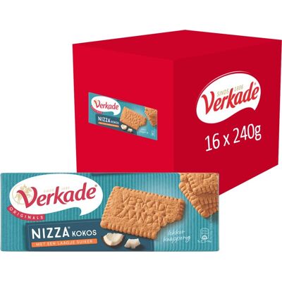 Verkade nizza kokos koekjes - 16 x 240 gram Verkade nizza kokos koekjes - 16 x 240 gram