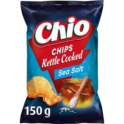 Chio kettle cooked sea salt - chips - 10x150 gram Chio kettle cooked sea salt - chips - 10x150 gram