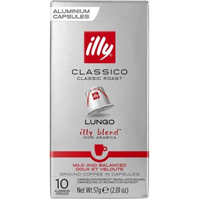 Illy lungo classico koffiecups - intensiteit 5/9 - 10 x 10 capsules Illy lungo classico koffiecups - intensiteit 5/9 - 10 x 10 capsules