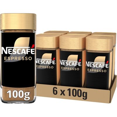 Nescafé gold espresso oploskoffie - 6 potten x 100g Nescafé gold espresso oploskoffie - 6 potten x 100g