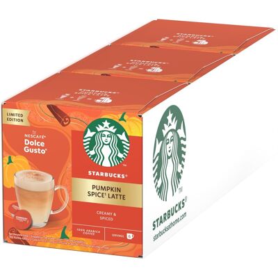 Starbucks by dolce gusto capsules pumpkin spice latte - 36 koffiecups voor 18 koppen koffie - limited edition Starbucks by dolce gusto capsules pumpkin spice latte - 36 koffiecups voor 18 koppen koffie - limited edition