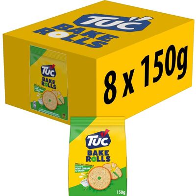 Tuc bake rolls crackers sour cream & union 10 x 150g - voor de borrel - zoutjes - crackers - snack - lekker bij de film - toast - toastjes - zout Tuc bake rolls crackers sour cream & union 10 x 150g - voor de borrel - zoutjes - crackers - snack - lekker bij de film - toast - toastjes - zout