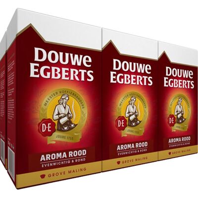 Douwe Egberts aroma rood grove maling filterkoffie - 6 x 250 gram Douwe Egberts aroma rood grove maling filterkoffie - 6 x 250 gram