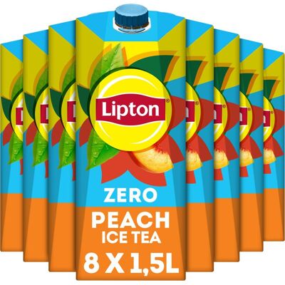 Lipton ice tea peach - zero sugar - vol van smaak, zonder suiker - 8 x 1.5l Lipton ice tea peach - zero sugar - vol van smaak, zonder suiker - 8 x 1.5l