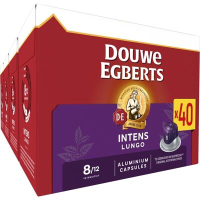Douwe Egberts lungo intens koffiecups - intensiteit 8/12 - 5 x 40 capsules Douwe Egberts lungo intens koffiecups - intensiteit 8/12 - 5 x 40 capsules
