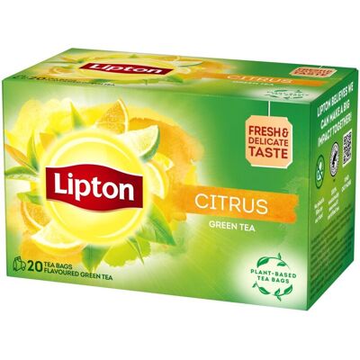 Lipton clear green tea citrus - 240 theezakjes - groene thee citrus - 12 x 20 zakjes - voordeelverpakking Lipton clear green tea citrus - 240 theezakjes - groene thee citrus - 12 x 20 zakjes - voordeelverpakking