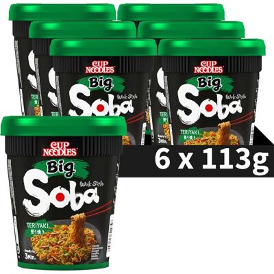 Nissin soba cup noodles big - teriyaki wok style noedels - instant noodles - 6 x 113 gram Nissin soba cup noodles big - teriyaki wok style noedels - instant noodles - 6 x 113 gram