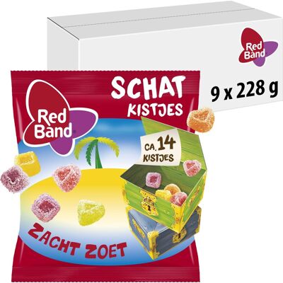 Red Band schatkistjes - snoep - uitdeel verpaking - 9x228g Red Band schatkistjes - snoep - uitdeel verpaking - 9x228g
