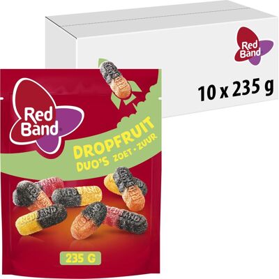 Red Band magic drop fruit duo's - snoep - zoet zuur & drop - 10x235g Red Band magic drop fruit duo's - snoep - zoet zuur & drop - 10x235g