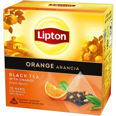Lipton orange tea - 80 theezakjes piramid - zwarte thee sinaasappel - 4 x 20 zakjes - voordeelverpakking Lipton orange tea - 80 theezakjes piramid - zwarte thee sinaasappel - 4 x 20 zakjes - voordeelverpakking