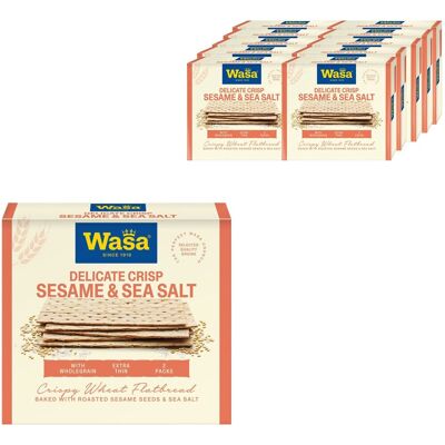 Wasa delicate crisp sesame & sea salt - cracker - 10 x 190gr Wasa delicate crisp sesame & sea salt - cracker - 10 x 190gr