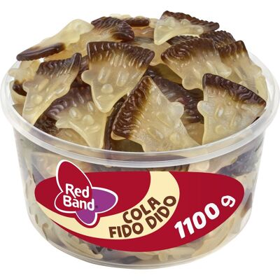 Red Band cola fido dido - snoep - klassieke colasmaak - silo 100 st Red Band cola fido dido - snoep - klassieke colasmaak - silo 100 st