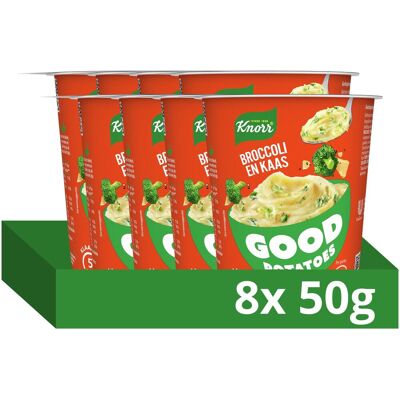 Knorr good potatoes - broccoli en kaas - klaar binnen 5 minuten - 8 x 50 g Knorr good potatoes - broccoli en kaas - klaar binnen 5 minuten - 8 x 50 g