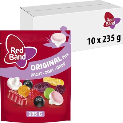 Red Band snoepmix original - winegums & zoete drop - 10x235g Red Band snoepmix original - winegums & zoete drop - 10x235g