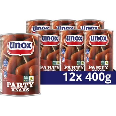 Unox knakworst - party knaks - 12 x 400 g - voordeelverpakking Unox knakworst - party knaks - 12 x 400 g - voordeelverpakking