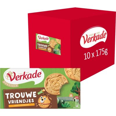 Verkade trouwe vriendjes vanille koekjes - 10 x 175 gram Verkade trouwe vriendjes vanille koekjes - 10 x 175 gram