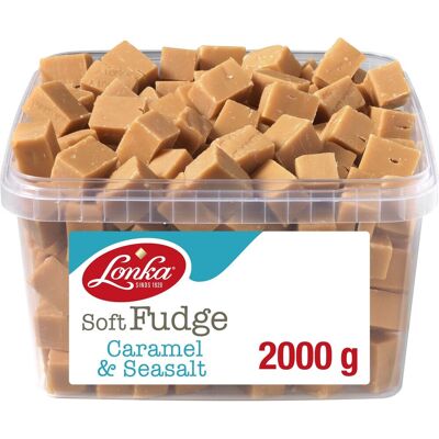 Lonka fudge caramel zeezout - 1 x 2 kilo Lonka fudge caramel zeezout - 1 x 2 kilo