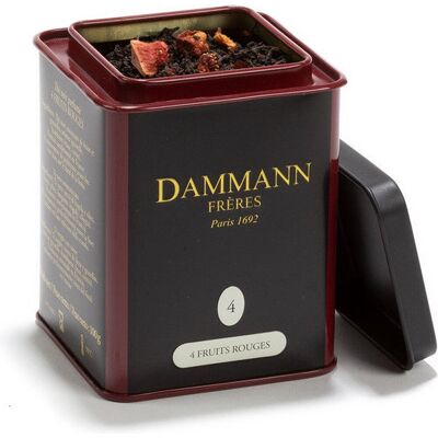 Dammann Frères - 4 fruit rouges - 100 gram losse zwarte thee met vruchtensmaken Dammann Frères - 4 fruit rouges - 100 gram losse zwarte thee met vruchtensmaken