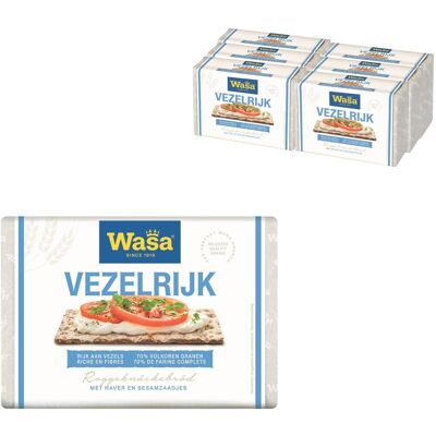 Wasa vezelrijk knäckebröd - 6 x 300g Wasa vezelrijk knäckebröd - 6 x 300g
