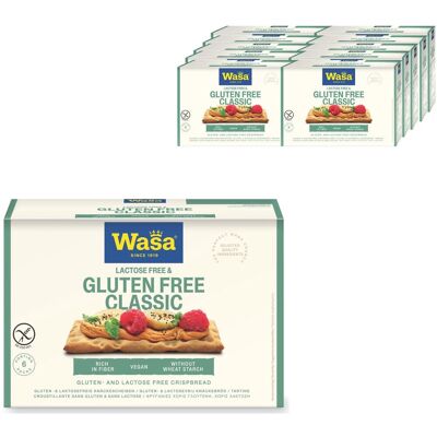 Wasa knäckebröd gluten- en lactosevrij classic 10 x 240 gram Wasa knäckebröd gluten- en lactosevrij classic 10 x 240 gram