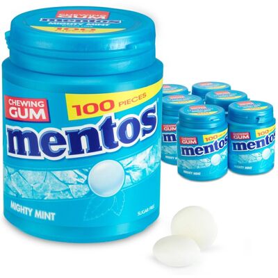 Mentos kauwgom mighty mint xl (6x 100 stuks) Mentos kauwgom mighty mint xl (6x 100 stuks)