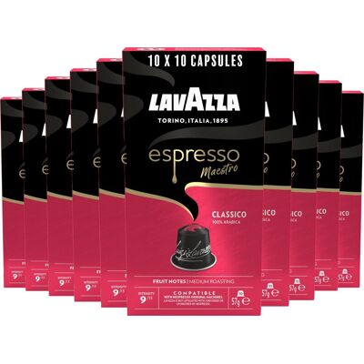 Lavazza - Maestro Classico - 100% Arabica - Nespresso Compatible - Pods Lavazza - Maestro Classico - 100% Arabica - Nespresso Compatible - Pods