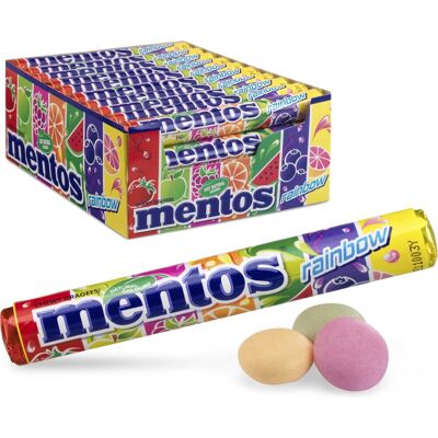 Mentos rainbow - snoep - vegan - 1x40rollen Mentos rainbow - snoep - vegan - 1x40rollen