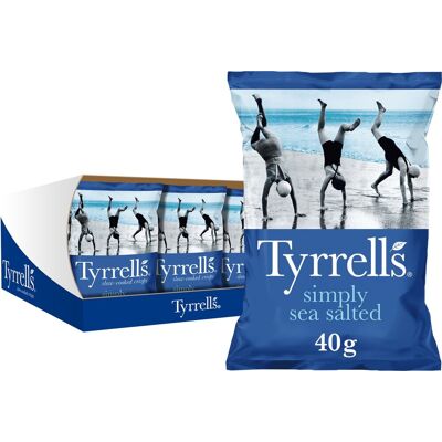 Tyrrells chips simply sea salted 18 x 40 gram Tyrrells chips simply sea salted 18 x 40 gram