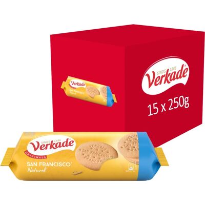 Verkade san francisco koekjes - naturel - 15 x 250 gram Verkade san francisco koekjes - naturel - 15 x 250 gram
