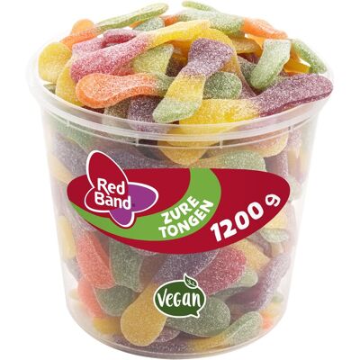 Red Band zure tongen snoep - zure mix - silo 100 st Red Band zure tongen snoep - zure mix - silo 100 st