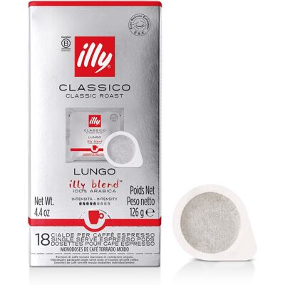 Illy - e.s.e. servings lungo 12 x 18 stuks Illy - e.s.e. servings lungo 12 x 18 stuks