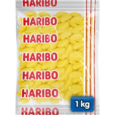 Haribo bananas - snoep schuim bananensmaak - 1kg Haribo bananas - snoep schuim bananensmaak - 1kg