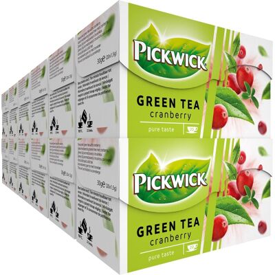 Pickwick cranberry groene thee - 12 x 20 theezakjes Pickwick cranberry groene thee - 12 x 20 theezakjes