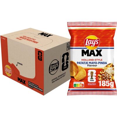 Lay's max ribbel chips fifa holland fries 10 x 185 gram Lay's max ribbel chips fifa holland fries 10 x 185 gram