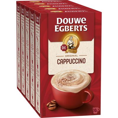 Douwe Egberts verwenkoffie cappuccino oploskoffie - 5 x 10 zakjes Douwe Egberts verwenkoffie cappuccino oploskoffie - 5 x 10 zakjes