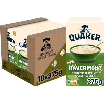 Quaker havermout - ontbijtgranen - 10 x 375 gram Quaker havermout - ontbijtgranen - 10 x 375 gram