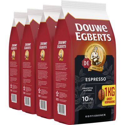 Douwe Egberts espresso koffiebonen - 4 x 1kg Douwe Egberts espresso koffiebonen - 4 x 1kg
