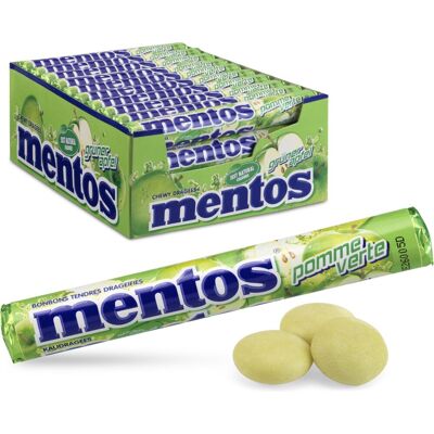 Mentos green apple - snoep - vegan - 1x40rollen Mentos green apple - snoep - vegan - 1x40rollen