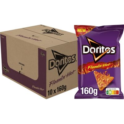 Doritos flamin hot - tortilla chips - 10 x 160 gram Doritos flamin hot - tortilla chips - 10 x 160 gram