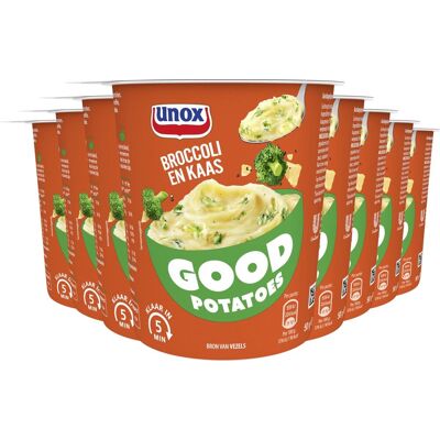 Unox good potatoes - broccoli en kaas - 8 x 50 g - voordeelverpakking Unox good potatoes - broccoli en kaas - 8 x 50 g - voordeelverpakking