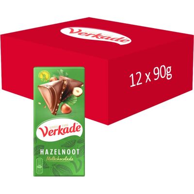 Verkade reep hazelnoot melk (12x 90g) Verkade reep hazelnoot melk (12x 90g)