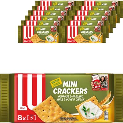 LU mini crackers olijfolie & oregano - doos 12 x 250g - 8 pakjes - crackers voor bij de borrel - toast - minicrackers - ontbijt LU mini crackers olijfolie & oregano - doos 12 x 250g - 8 pakjes - crackers voor bij de borrel - toast - minicrackers - ontbijt