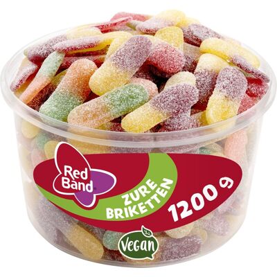 Red Band zure briketten snoep - zure mix - silo 200 st Red Band zure briketten snoep - zure mix - silo 200 st