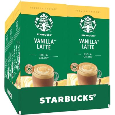 Starbucks vanilla latte oploskoffie - 6 doosjes x 5 zakjes Starbucks vanilla latte oploskoffie - 6 doosjes x 5 zakjes