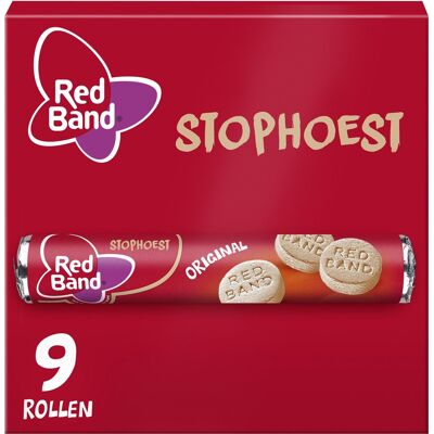Red Band stophoest - keel snoep - verzachtende smaak - 9 rolllen a 40g Red Band stophoest - keel snoep - verzachtende smaak - 9 rolllen a 40g