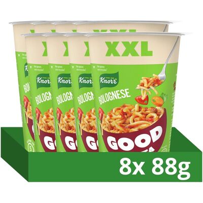 Knorr good pasta - bolognese xxl - zonder kunstmatige kleurstoffen en conserveermiddelen - 8 x 88 g Knorr good pasta - bolognese xxl - zonder kunstmatige kleurstoffen en conserveermiddelen - 8 x 88 g